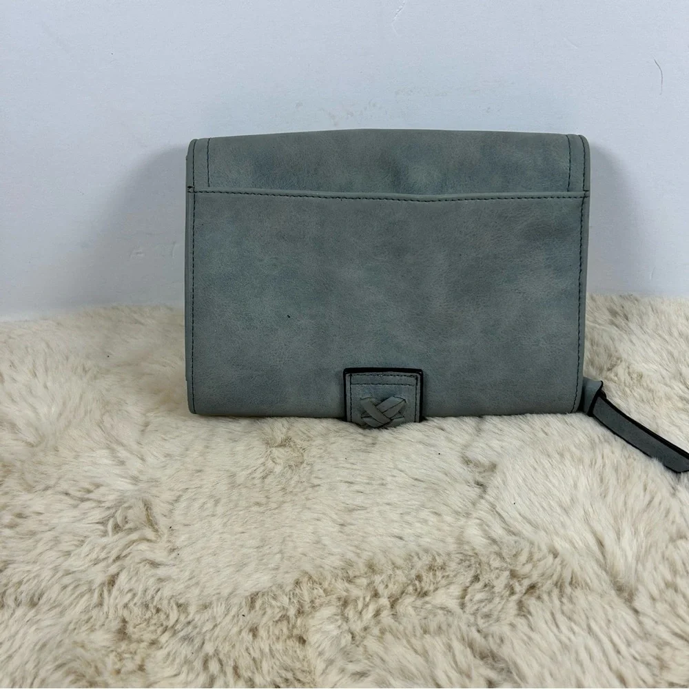 Source Unknown Grayish Green Clutch‎ with Braided Detail